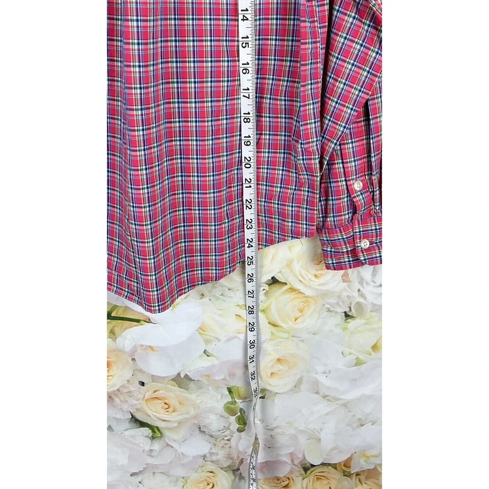 Ralph Lauren Shirt Size Youth Large 14-16 Button Down Long Sleeve Pink Plaid
